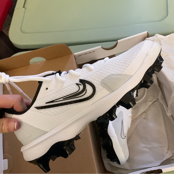 Nike Other - NIB Nike Force Trout 9 Pro MCS Kids' Baseball Cleats sz 3.5 white black platinum